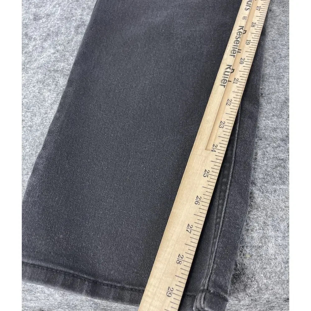 Karl Lagerfeld Paris Jeans Women 14 Black Denim Pants Straight Leg N314